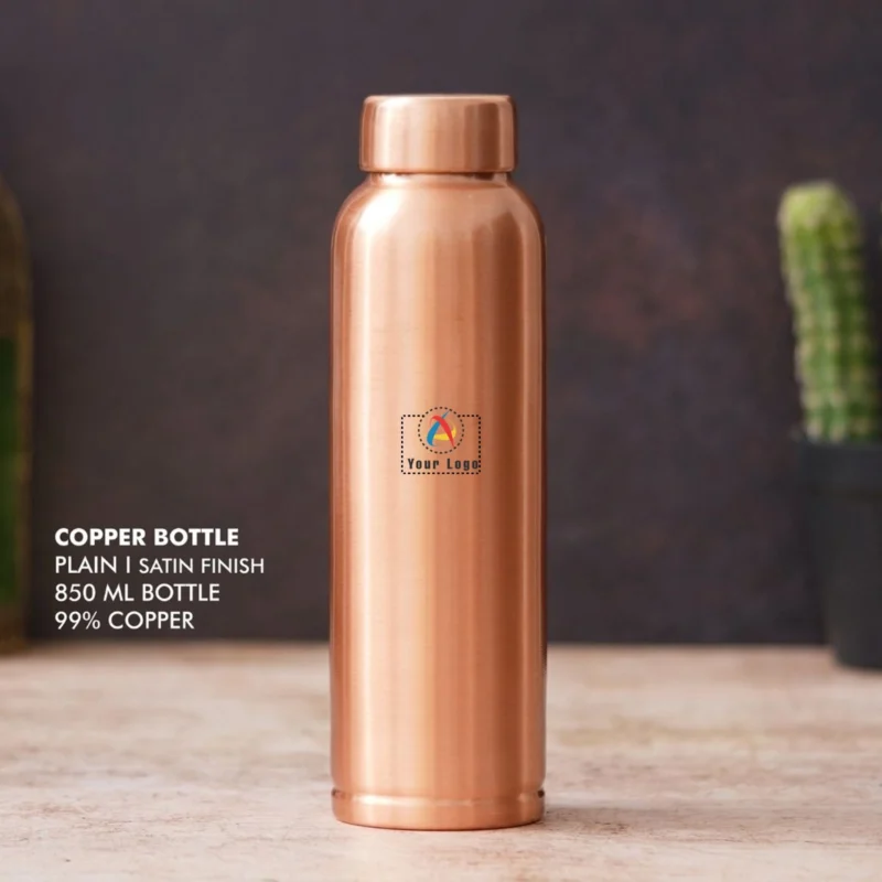 Buy Satin Finish Copper Bottle in bulk for Corporate Gifting | Corporate Gyft