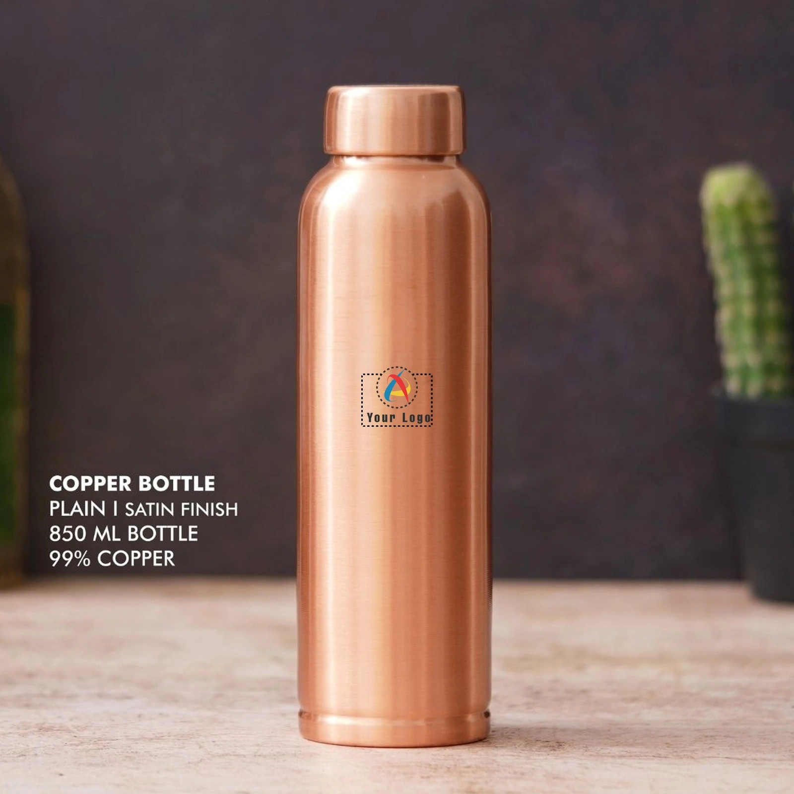 Satin Finish Copper Bottle Buy Satin Finish Copper Bottle in bulk for Corporate Gifting | Corporate Gyft