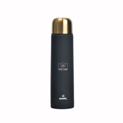 Buy Imperio Gold Thermal Bottle - Black in bulk for Corporate Gifting | Corporate Gyft