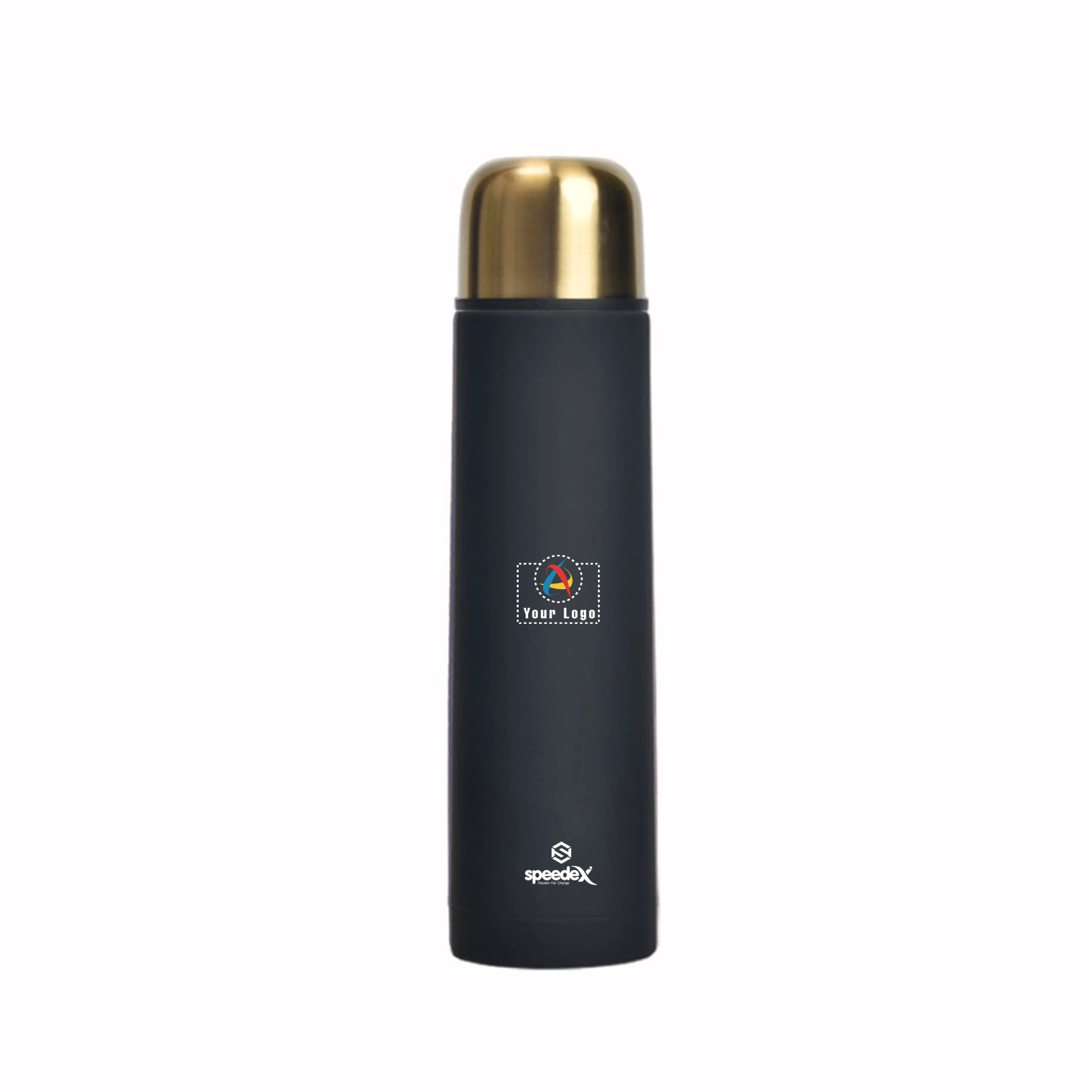 Imperio Gold Thermal Bottle - Black Buy Imperio Gold Thermal Bottle - Black in bulk for Corporate Gifting | Corporate Gyft