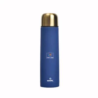 Buy Imperio Gold Thermal Bottle - Blue in bulk for Corporate Gifting | Corporate Gyft