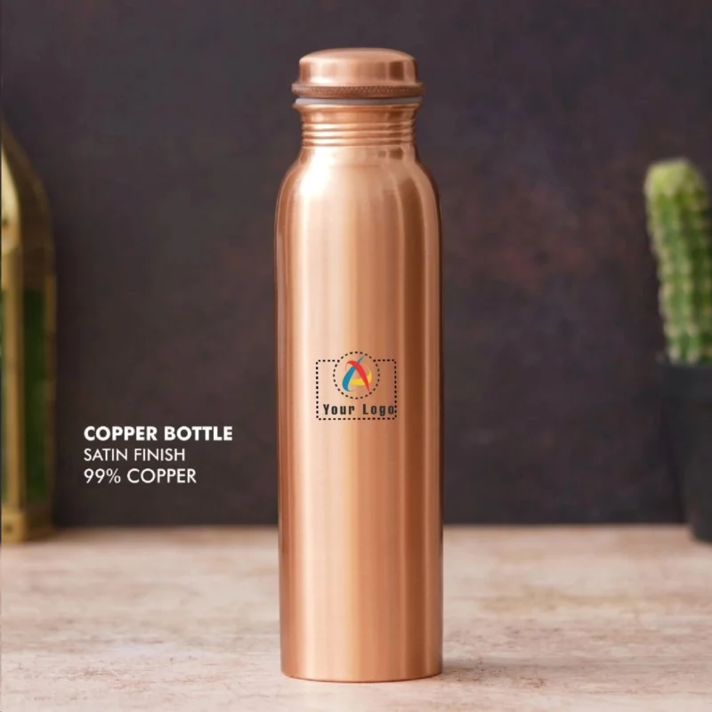 Buy Satin Finish Copper Bottle in bulk for Corporate Gifting | Corporate Gyft