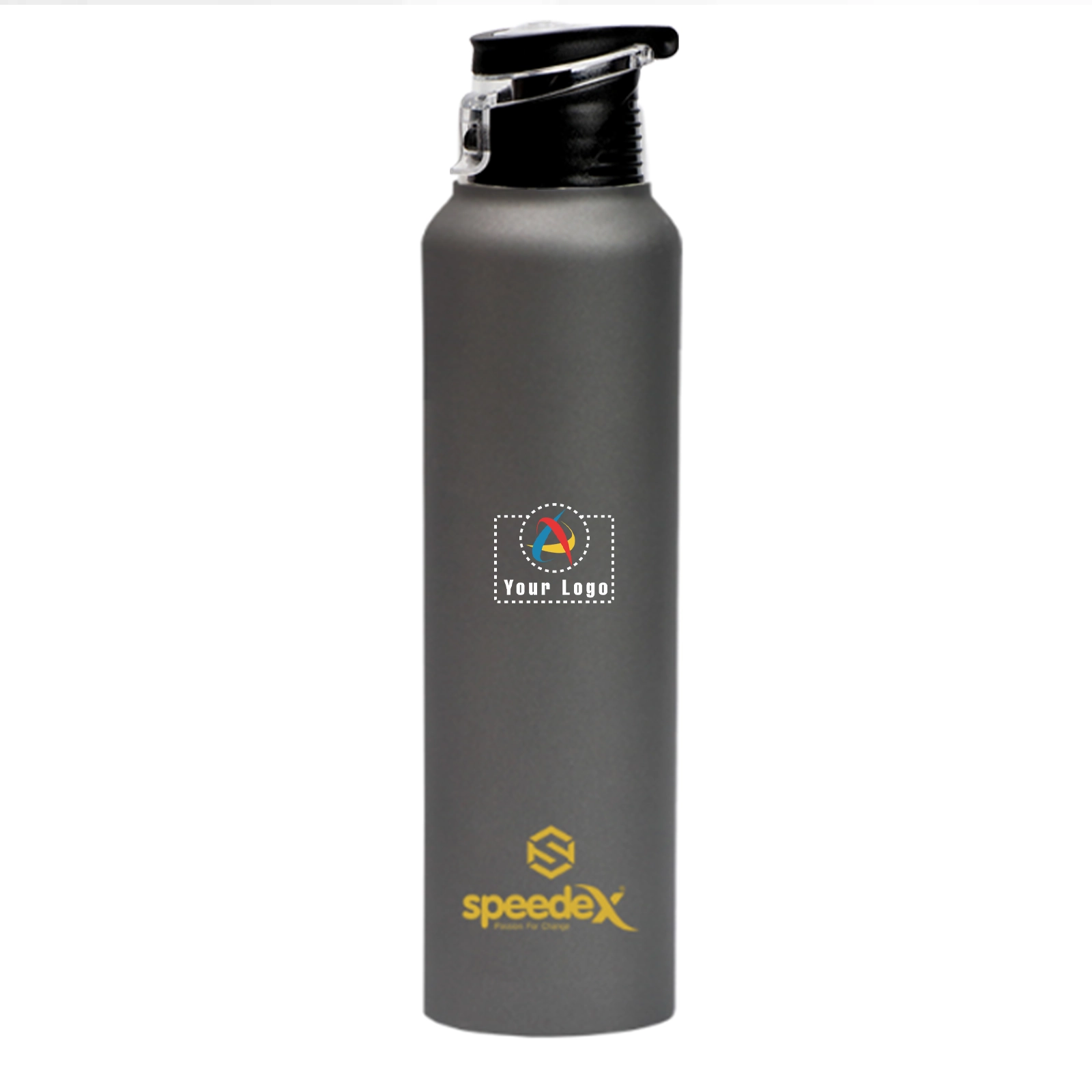 Buy Simplex Stainless Steel Bottle - Dark Grey in bulk for Corporate Gifting | Corporate Gyft