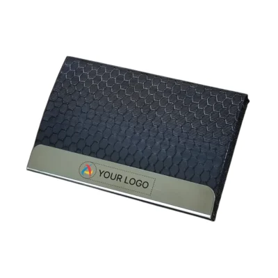 Buy Honeycomb Textured Steel Card Holder in bulk for Corporate Gifting | Corporate Gyft