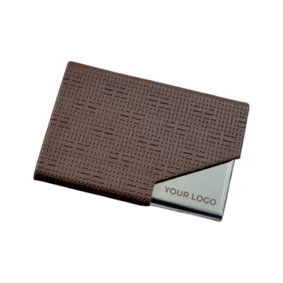 Buy Brown Textured Card Holder in bulk for Corporate Gifting | Corporate Gyft
