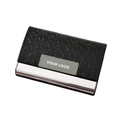 Buy Card Holder with Black Crocodile Finish in bulk for Corporate Gifting | Corporate Gyft