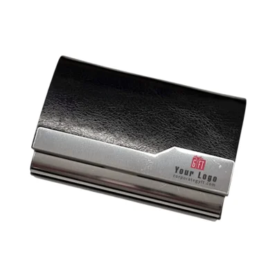 Buy Black Leather Card Holder in bulk for Corporate Gifting | Corporate Gyft