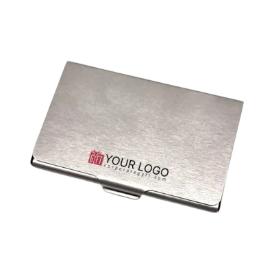 Buy Silver Metal Finish Premium Card Holder in bulk for Corporate Gifting | Corporate Gyft