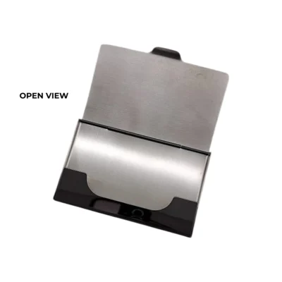 Buy Silver Metal Finish Premium Card Holder in bulk for Corporate Gifting | Corporate Gyft