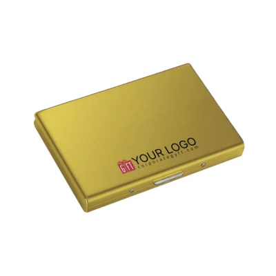 Buy RFID Blocking Suitcase Card Holder - Golden in bulk for Corporate Gifting | Corporate Gyft