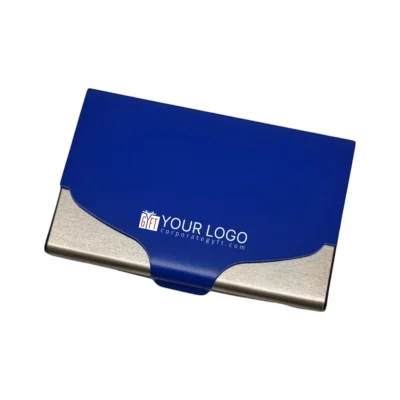 Buy Card Holder with Blue Metallic Finish in bulk for Corporate Gifting | Corporate Gyft