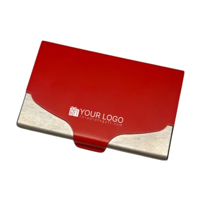 Buy Card Holder with Red Metallic Finish in bulk for Corporate Gifting | Corporate Gyft