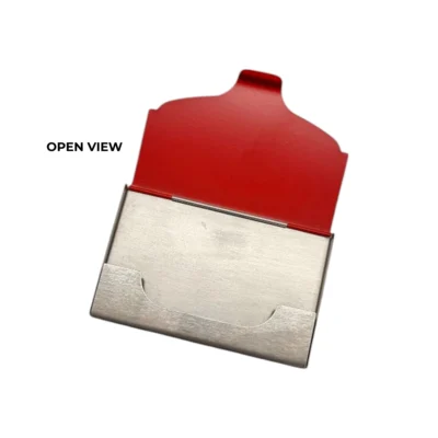 Buy Card Holder with Red Metallic Finish in bulk for Corporate Gifting | Corporate Gyft