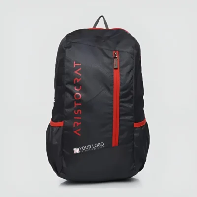 Buy Aristocrat Polyester Backpack - Black in bulk for Corporate Gifting | Corporate Gyft