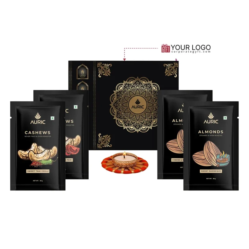 Buy Golden Glow Diwali Gift Box in bulk for Corporate Gifting | Corporate Gyft
