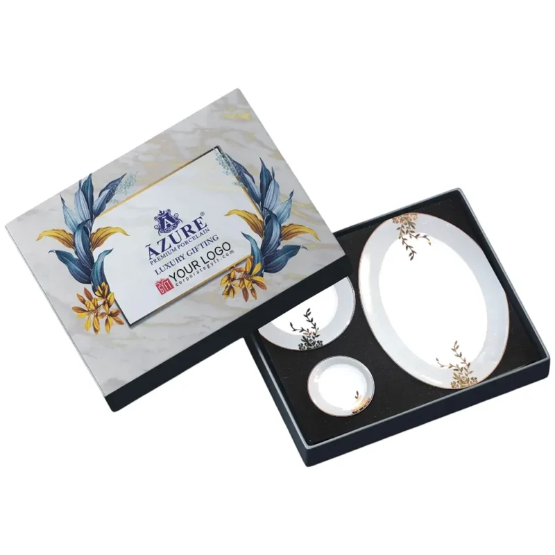 Buy Frostveil Platter and Plate Gift Set in bulk for Corporate Gifting | Corporate Gyft