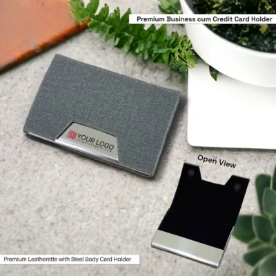 Buy Premium Leatherette with Steel Card Holder in bulk for Corporate Gifting | Corporate Gyft
