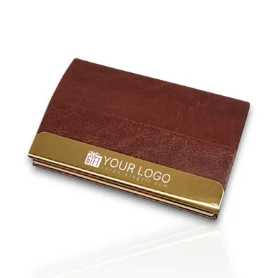 Buy Brown Executive Foldable Card Holder in bulk for Corporate Gifting | Corporate Gyft