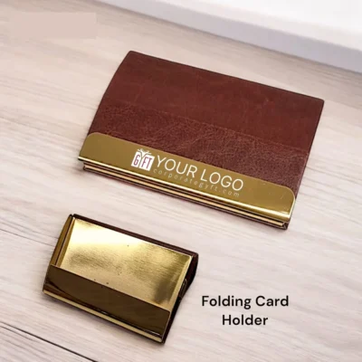 Buy Brown Executive Foldable Card Holder in bulk for Corporate Gifting | Corporate Gyft