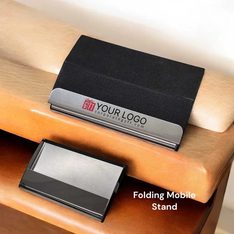 Buy Black Executive Foldable Card Holder in bulk for Corporate Gifting | Corporate Gyft
