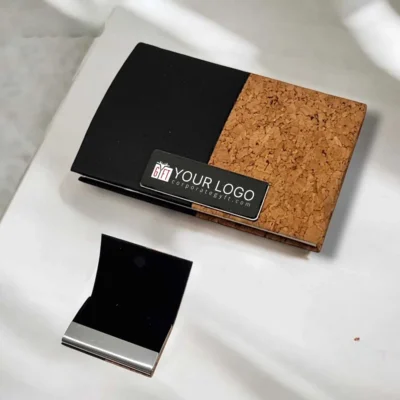 Buy Executive Dual-Tone Cork Card Holder in bulk for Corporate Gifting | Corporate Gyft