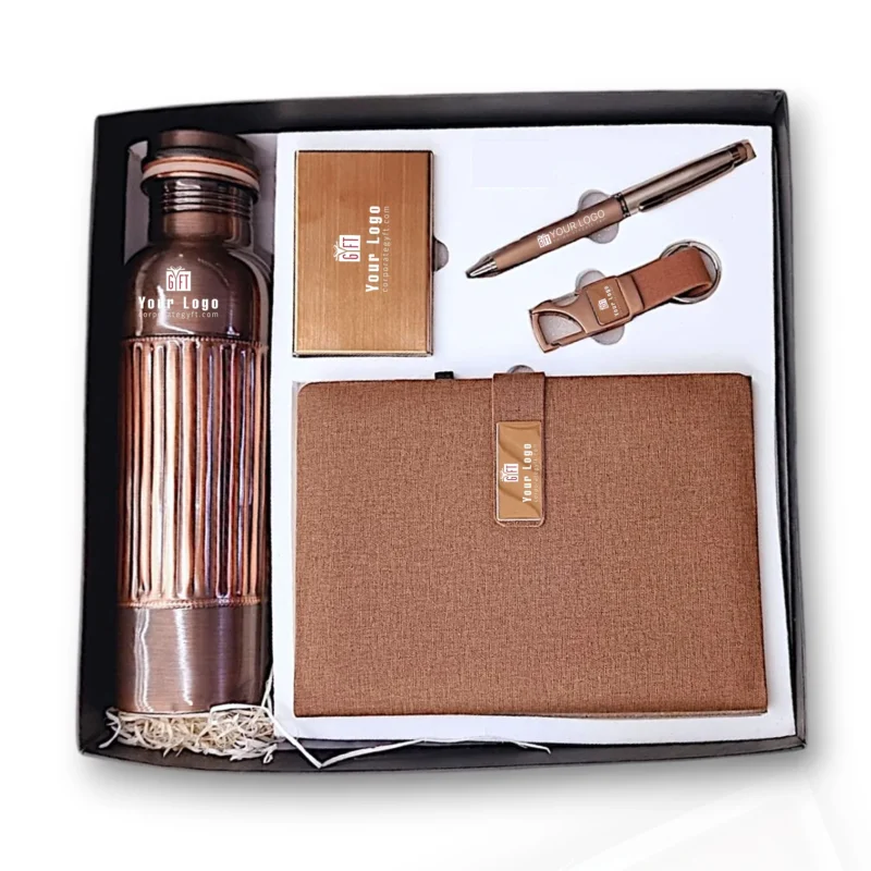 Buy 5-in-1 Copper Antique Corporate Essentials in bulk for Corporate Gifting | Corporate Gyft
