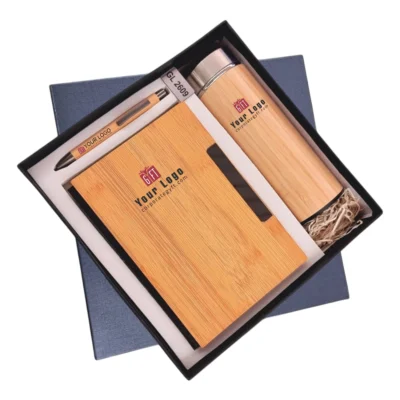 Buy Bamboo Wood 3-in-1 Welcome Kit in bulk for Corporate Gifting | Corporate Gyft