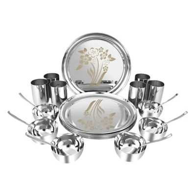 Buy 24-Piece Premium Stainless Steel Meal Set in bulk for Corporate Gifting | Corporate Gyft