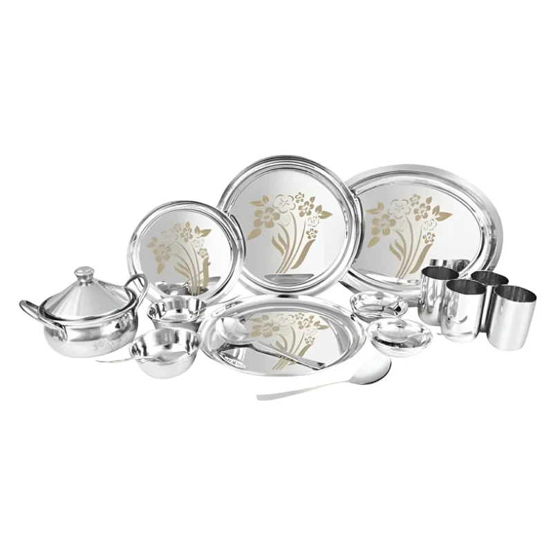 Buy 32-Piece Premium Stainless Steel Meal Set in bulk for Corporate Gifting | Corporate Gyft