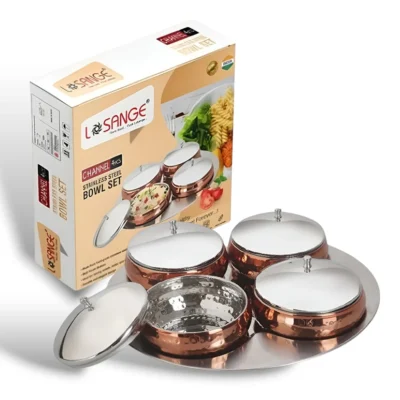 Buy 5-Piece Festive Serveware with Copper Trim in bulk for Corporate Gifting | Corporate Gyft