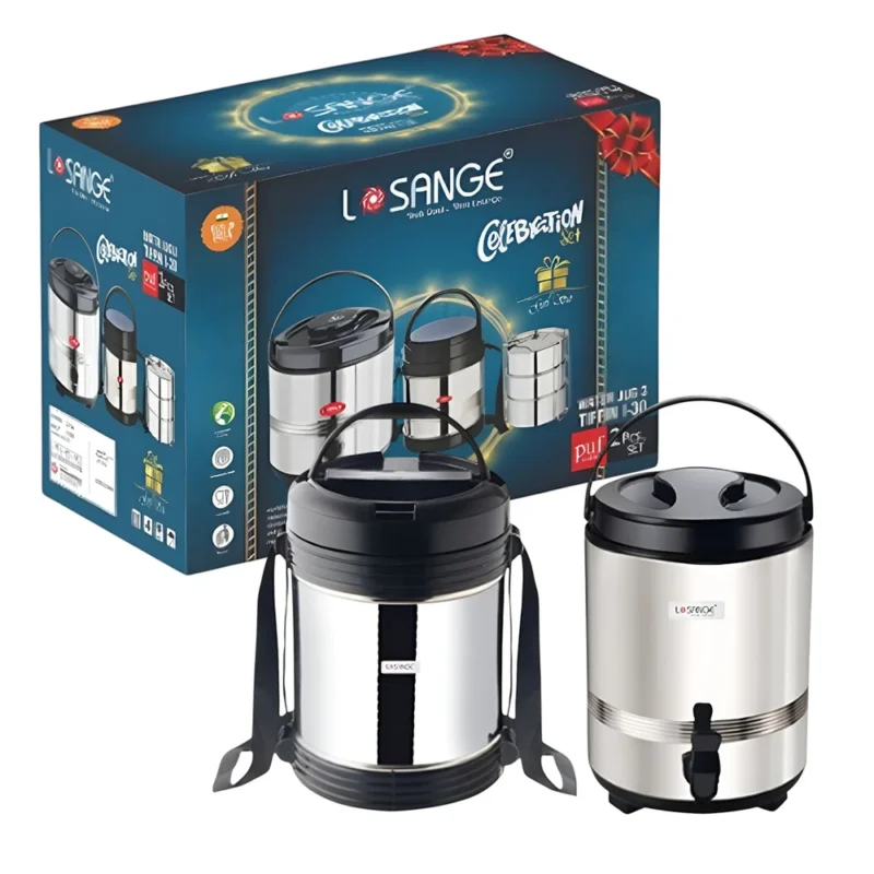 Buy Stainless Steel Lunch Gift Set - 2 Pieces in bulk for Corporate Gifting | Corporate Gyft