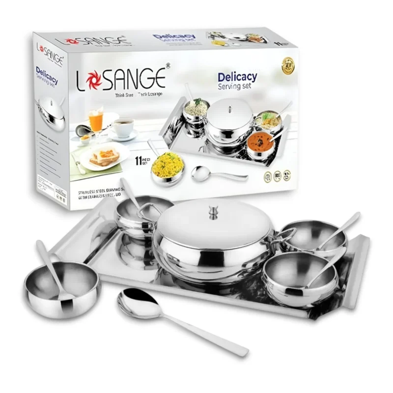 Buy SmartServe Stainless Steel Set – 11 Pieces in bulk for Corporate Gifting | Corporate Gyft