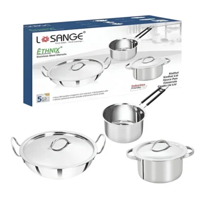 Buy 5-Piece Stainless Steel Cookware Gift Set in bulk for Corporate Gifting | Corporate Gyft