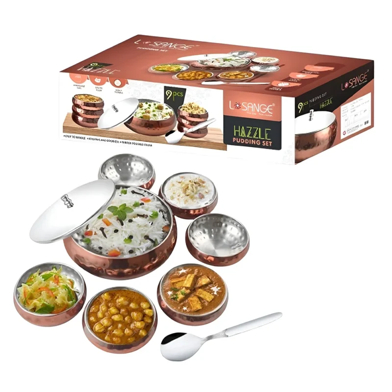 Buy Elegant 9-Piece Steel Serving Set in bulk for Corporate Gifting | Corporate Gyft