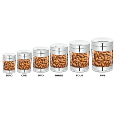 Buy See-Through Modern Canister Set - 7 Pieces in bulk for Corporate Gifting | Corporate Gyft