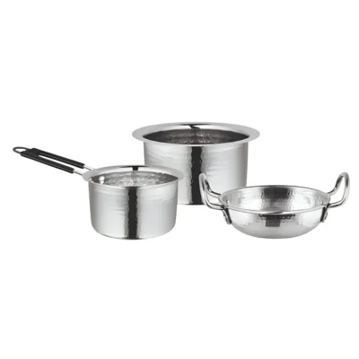 Buy Duravault Hammered Kitchenware Set – 3 Pieces in bulk for Corporate Gifting | Corporate Gyft