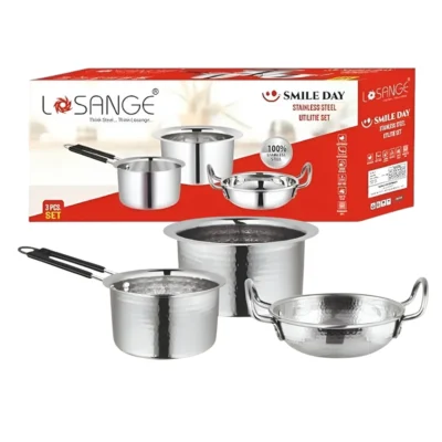 Buy Duravault Hammered Kitchenware Set – 3 Pieces in bulk for Corporate Gifting | Corporate Gyft