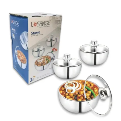 Buy Insulated Serving Bowl Gift Set - 3 Pieces in bulk for Corporate Gifting | Corporate Gyft