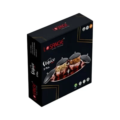 Buy 5-Piece Traditional Copper Serving Bowl Set in bulk for Corporate Gifting | Corporate Gyft
