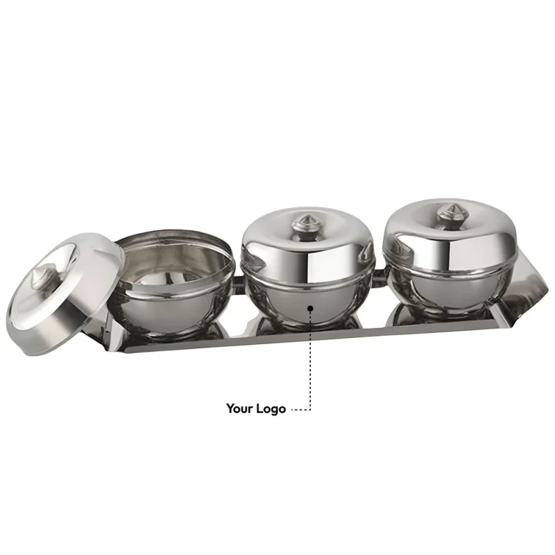 Buy Portable Serving Bowl Set with Lids in bulk for Corporate Gifting | Corporate Gyft