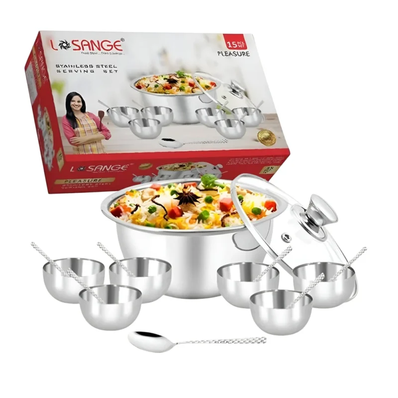 Buy 15-Piece Premium Steel Dining Gift Set in bulk for Corporate Gifting | Corporate Gyft