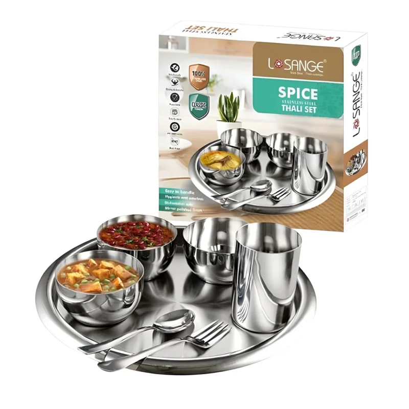 Buy Traditional Dining Thali Set - 7 Pieces in bulk for Corporate Gifting | Corporate Gyft