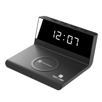 Buy Portronics Wireless Charger and Desk Clock in bulk for Corporate Gifting | Corporate Gyft