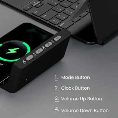 Buy Portronics Wireless Charger and Desk Clock in bulk for Corporate Gifting | Corporate Gyft