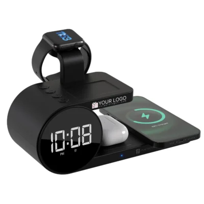 Buy Portronics All-in-One Charging Dock with Alarm Clock in bulk for Corporate Gifting | Corporate Gyft