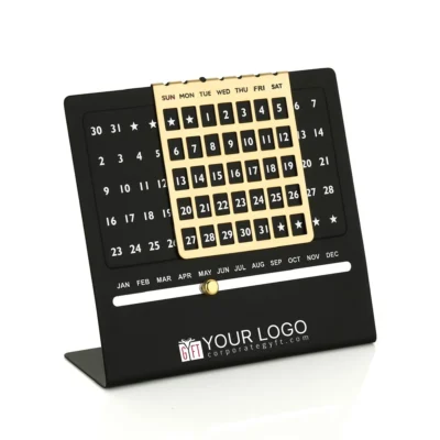 Buy Desk Calendar with Sliding Month - Black in bulk for Corporate Gifting | Corporate Gyft