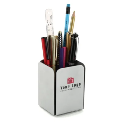 Buy Sleek Desk Stationery Organizer - Silver in bulk for Corporate Gifting | Corporate Gyft