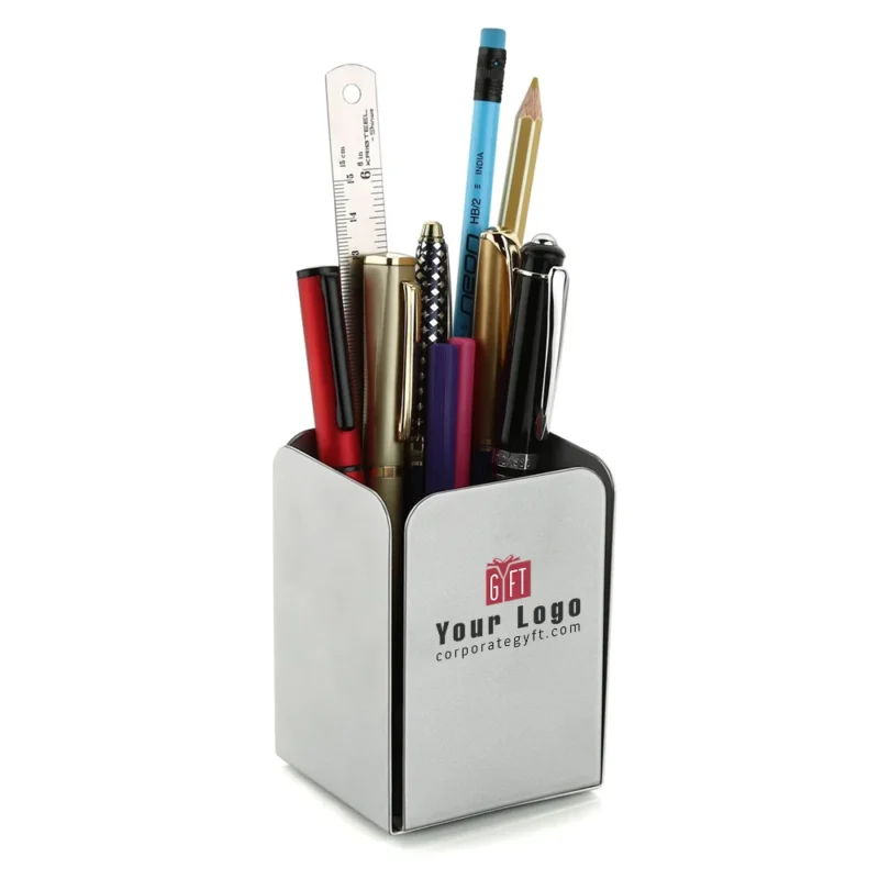Buy Sleek Desk Stationery Organizer - Silver in bulk for Corporate Gifting | Corporate Gyft