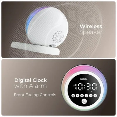 Buy Xech Hue – Digital Clock Speaker with RGB Light in bulk for Corporate Gifting | Corporate Gyft
