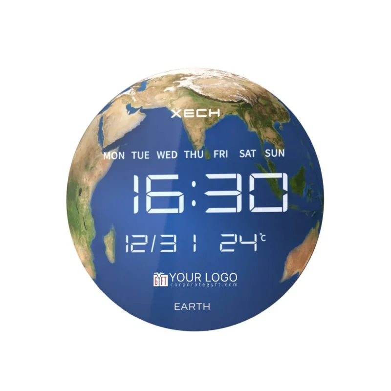 Buy Xech Solaris Earth Digital Clock in bulk for Corporate Gifting | Corporate Gyft